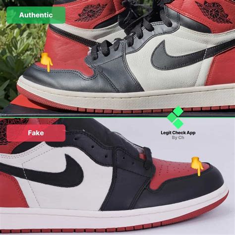 fake bred toes bag|How To Spot FAKE Air Jordan 1 Patent Bred in 2023.